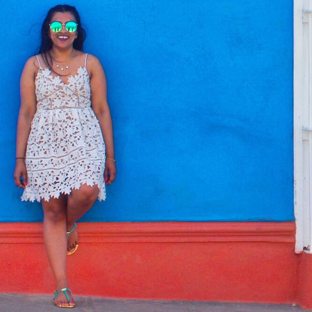 Lace cutout dress white Self Portrait Azalea